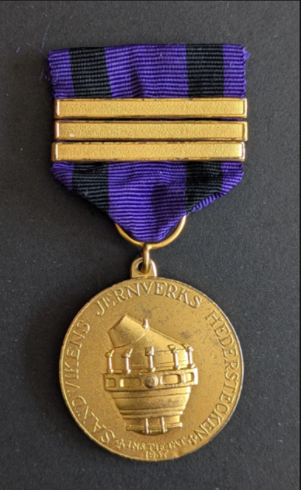 Médaille d’honneur de l’usine sidérurgique de Sandviken