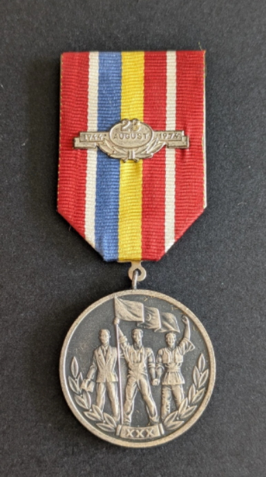 Médaille des 30 ans de la libération de la Roumanie de la domination nazie