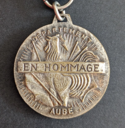 Médaille départementale du 50ème anniversaire de l&rsquo;armistice de la 1ère Guerre Mondiale AUBE