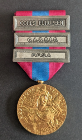 Médaille de la défense nationale CORPS EUROPEEN – C.A.S.S.I.C. – F.F.S.A.