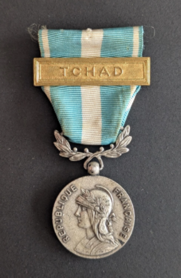 Médaille d&rsquo;Outre-mer TCHAD couleur vermeil
