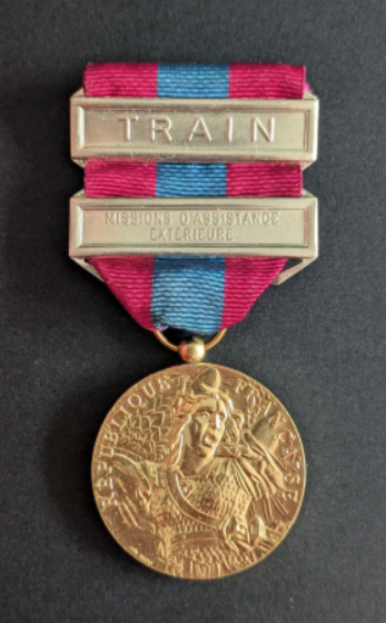 Médaille de la défense nationale TRAIN – MISSIONS D&rsquo;ASSISTANCE EXTERIEURE