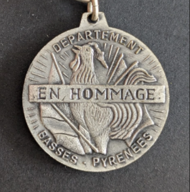 Médaille départementale du 50ème anniversaire de l&rsquo;armistice de la 1ère Guerre Mondiale BASSES-PYRENEES