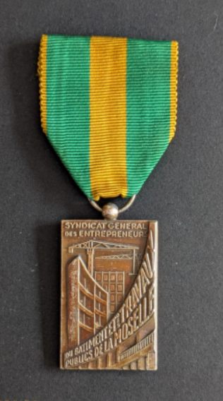Médaille du Syndicat général des entrepreneurs du bâtiment et des travaux publics de la Moselle