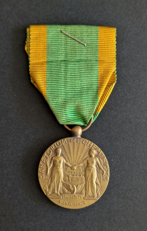 Médaille de secours mutuels le sanatorium des cheminots