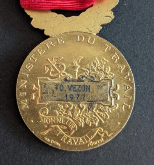 Médaille d&rsquo;honneur du travail (12/3)