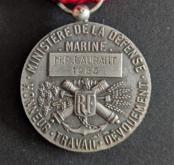 Médaille d&rsquo;honneur du personnel civil du ministère de la Défense MARINE (2)