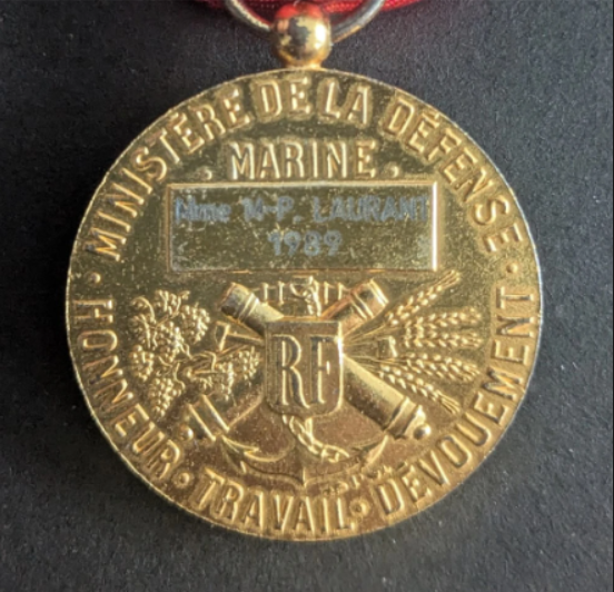Médaille d&rsquo;honneur du personnel civil du ministère de la Défense MARINE (3)