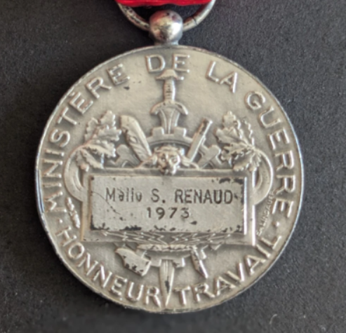 Médaille d&rsquo;Honneur du travail du ministère de la Guerre (2/2)
