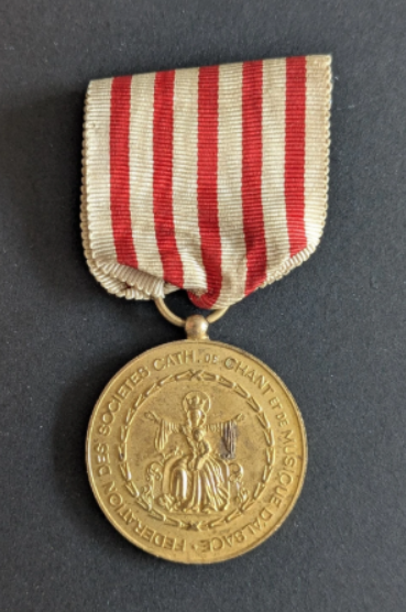 Médaille de la Fédération des sociétés catholiques de chant et de musique d’Alsace