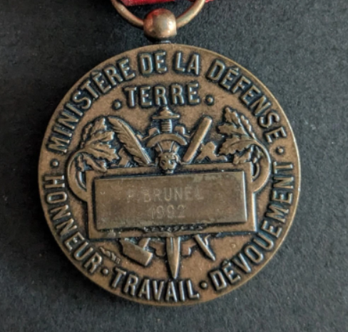 Médaille d&rsquo;honneur du personnel civil du ministère de la Défense TERRE (1)
